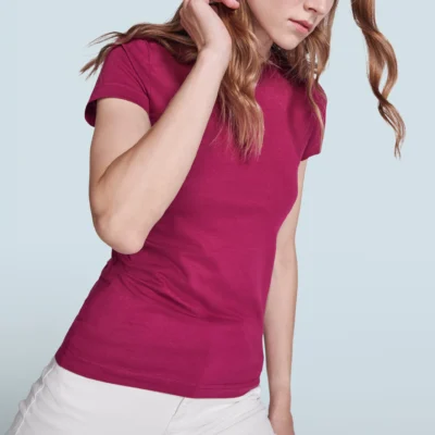 Camiseta Algodón Calidad Media <br><small><strong><i>Modelo MUJER de ROLY</i></small></strong>