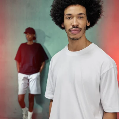 Camiseta Oversize Algodón Calidad Media <br><strong><small><i> Modelo UNISEX de B&C</i></small></strong>