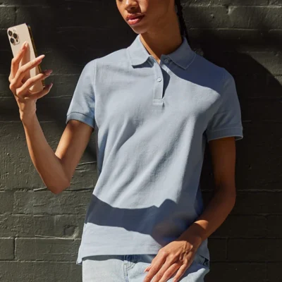 Polo Algodón Calidad Alta <br><strong><small><i>Modelo MUJER de B&C</i></small></strong>
